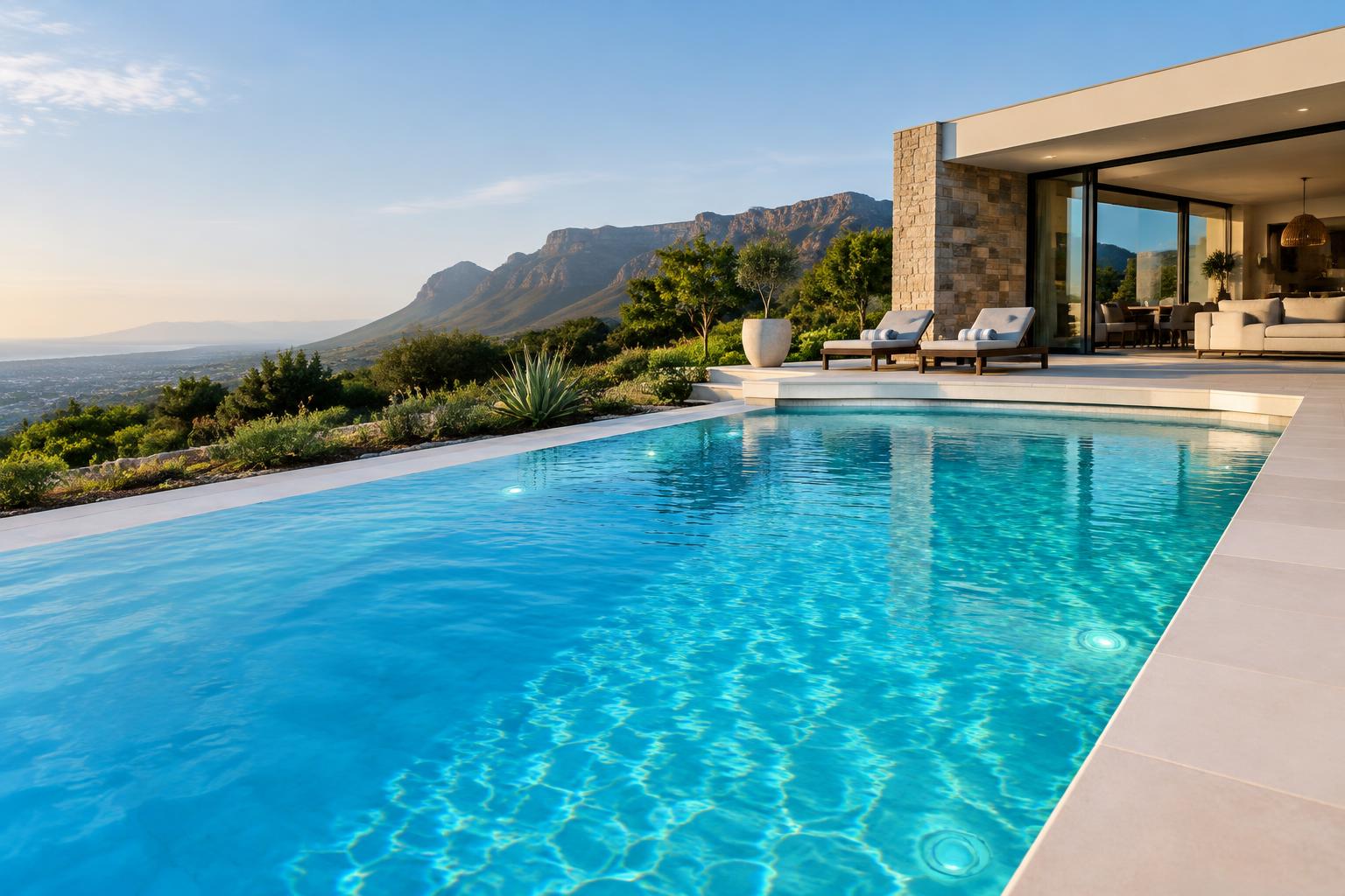 Contemporary renovated swimming pool